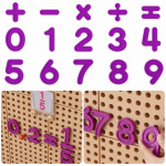 MASTERKIDZ skaičių ir simbolių rinkinys STEM sieninėms plok&scaron;tėms mokytis skaičiavimo ir matematikos, 82 vnt.