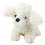 Pliu&scaron;inis mini pudelis baltas 20 cm