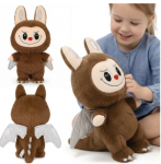 Didelis rudas pliu&scaron;inis žaislas Labubu 45cm