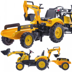 FALK KOMATSU pedalinis traktorius-ekskavatorius-kau&scaron;as-priekaba