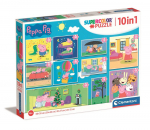 Dėlionės 10in1 &bdquo;Peppa&ldquo; &ndash; Super Spalvos