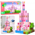 96 dalių magnetinis konstruktorius &ndash; pikselių kubeliai su pilies tema