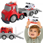 CITY TRUCK gaisrinės vilkikas su priekaba, sraigtasparniu ir gaisrine, 3+