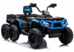 JC606 24V 4&times;4 vaiki&scaron;kas elektrinis keturratis su priekaba, 6 ratai &ndash; mėlynas