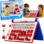 Atminties žaidimas &bdquo;Atspėk kas&ldquo; su laiko i&scaron;&scaron;ūkiu &ndash; ne&scaron;iojama lenta, smėlio laikrodis