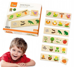 VIGA medinė dėlionė Augantys gyvūnai ir augalai