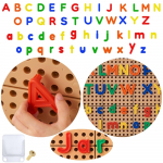 Masterkidz abėcėlės raidžių rinkinys &ndash; didžiosios ir mažosios raidės STEM sienos panelėms, 122 vnt.