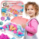 &bdquo;WOOPIE&ldquo; kinetinio smėlio rinkinys &bdquo;Ledai lagamine&ldquo; 1 kg + priedai