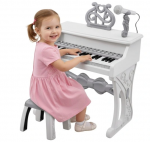 Klaviatūrinis vargonų pianinas vaikams, mikrofonas, 37 klavi&scaron;ai, MP3 įra&scaron;ymas,