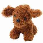 Pliu&scaron;inis mini pudelis rudas 20 cm