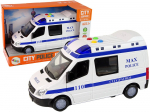 Policijos automobilis su &scaron;viesomis ir garsais