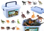 Dinozaurų figūrėlių rinkinys &ndash; 46 elementai, parkas, kiau&scaron;iniai, aplinkos detalės