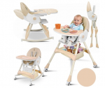 6in1 sulankstoma maitinimo kėdutė su supimo funkcija - Kreminė