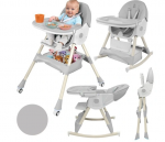6in1 sulankstoma maitinimo kėdutė su supimo funkcija - Pilka