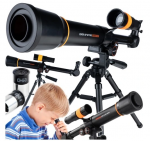 Edukacinis astronominis teleskopas su trikoju ir 2 okuliarais
