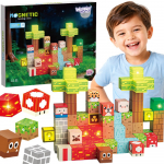 WOOPIE LED magnetiniai kubai su pikselių pasaulio grafika, 3+