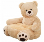 Pliu&scaron;inis pufas vaikams SMĖLIO SPALVOS ME&Scaron;KIUKAS