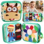 Sensorinė veltinio knygelė vaikams &ndash; &bdquo;Karvutė ir augintiniai&ldquo;