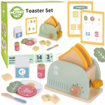 WOOPIE GREEN Medinių skrudintuvų pusryčių rinkinys su priedais 14 vnt.