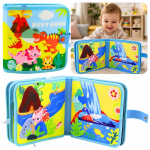 Sensorinė veltinio knygelė &bdquo;Dinozaurai&ldquo;