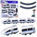 City Express elektrinis traukinys su bėgiais
