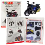Mėlynas motociklo modelis 1:14 &ndash; surenkamas