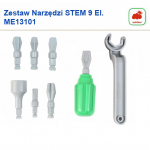 MASTERKIDZ Rankinių įrankių rinkinys (6 vnt.) &ndash; atsuktuvas ir veržliaraktis STEM mokslo ir edukacinei lentelei