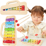 VIGA medinis ksilofonas su cimbolais &ndash; atraskite savo mažylio muzikinį talentą!