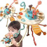 Woopie Montessori &bdquo;Tug Toy&ldquo; lapiuko sensorinis kramtukas