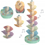 WOOPIE GREEN medinis muzikinis kamuoliukų takelis