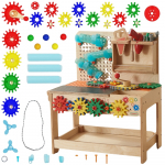 MASTERKIDZ Medinės Montessori STEM dirbtuvės su įrankiais + priedais