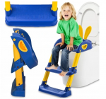 Tualeto mėlynos kopetėlės su sėdynę