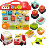 WOOPIE BABY Montessori manipuliacinė lenta &ndash; spalvingas veiklų skydelis