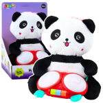 Pliu&scaron;inė panda su būgneliais žaislas