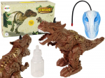 Rudas garų dinozauras su projektoriumi