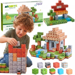 Woopie 108 dalių magnetinės kaladėlės &ndash; gamtos tematikos rinkinys