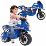 INJUSA mėlynas paspiriamas motociklas &ndash; stabilus ir saugus pirmasis vaiko motociklas