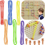 MASTERKIDZ Kai&scaron;čių ir virvelių rinkinys STEM mokslo ir kūrybinei lentai