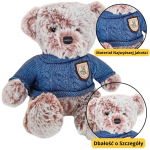 Pliu&scaron;inis me&scaron;kinas su mėlynu megztuku 21 cm