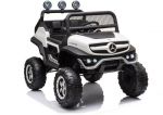 Elektrinis vaiki&scaron;kas pasivažinėjimo automobilis Mercedes Unimog S, baltas.