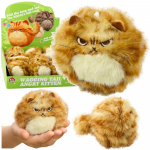 Pliu&scaron;inė imbierinė katytė su besisukančia uodegyte ir cypsėjimo garsu