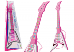 Rožinė elektrinė gitara vaikams
