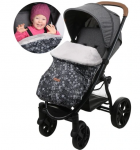 BABYMAM vandeniui atsparus miegmai&scaron;is vežimėliui - Snaigės