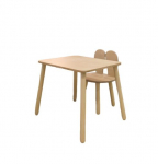 Zuikio stalo ir kedės komplektas - Natūrali medžio