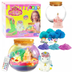 Kūrybinis vienaragio terariumo rinkinys su LED lempa ir pulteliu