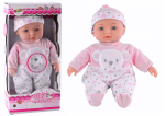 Baby Doll Pink Pajamas with Teddy Bear Hat Sounds