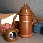 Kidnort Paere Teddy Brown Termo maitinimo buteliukas 270 ml