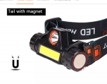 LED žibintuvėlis  su magnetu ir USB