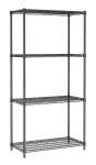 SHELF UNITS 4 LEVELS 900 BLACK FLAT PACKED