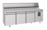 PIZZA COUNTER 3 DOORS 13x 1/3GN CONTAINER